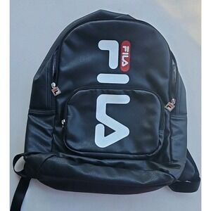 Fila Large Padded Backpack Leather Look Sleek Soccer PE School P02